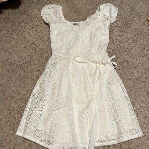 Hollister white eyelet dress